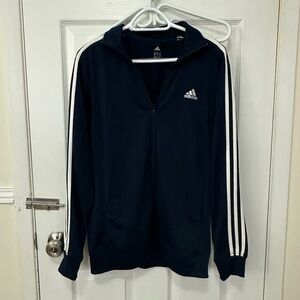 Adidas 3 Stripe Track Zip Up Jacket Navy